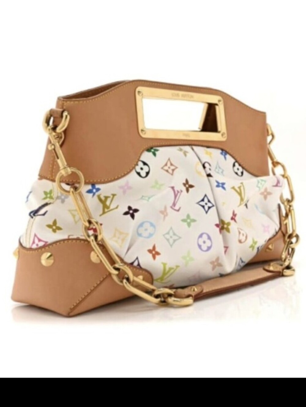 Murakami Louis Vuitton Judy White Multicolor Monogram Canvas Shoulder Bag - Picture 9 of 9